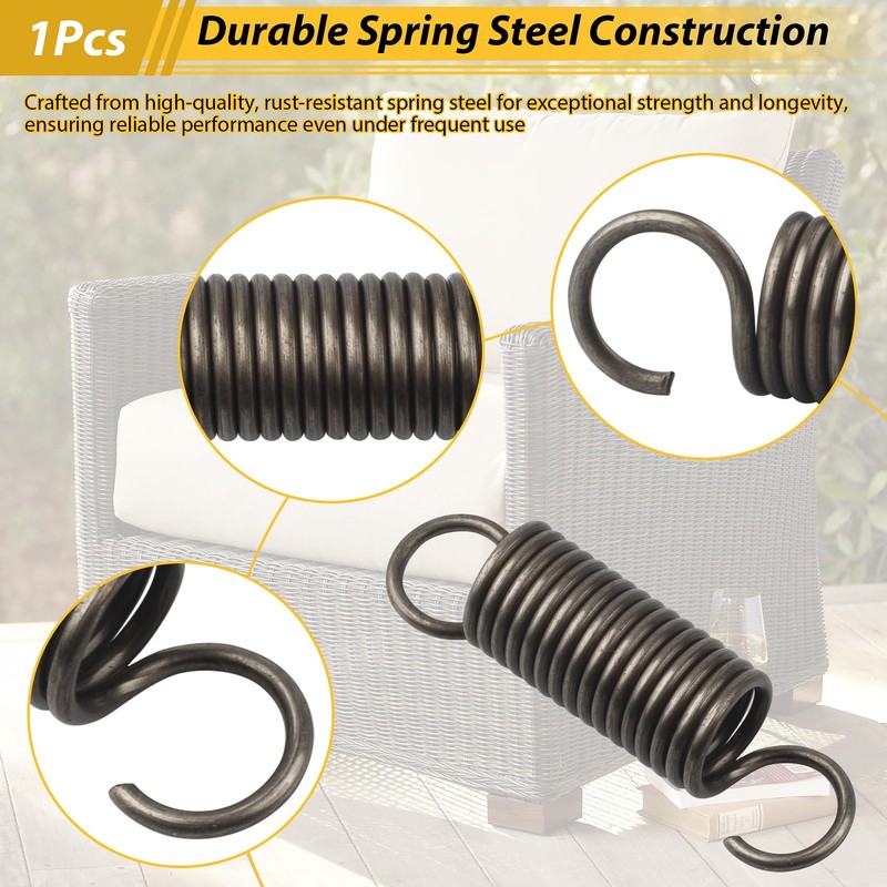 2-7/8 Inch Replacement Recliner Mechanism Tension Spring, 11/16 Inch Diameter