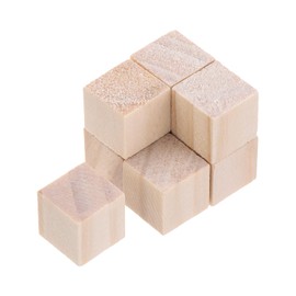 sourcing map 300pcs Wood Blocks, 1/2" x1/2" x1/2" Square Unfinished Wood Cube for DIY, Arts Decoration, Crafts Whittling, Hand Carved