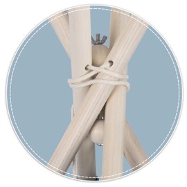 Nukido Teepee Tent Stabiliser 122 x 3 cm Tea Pee Tool Kit Children's Teepee Stabiliser Blocking System for Teepee Anti-Collapse System for Teepee Tool