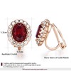 Yoursfs Burgundy Clip on Earrings for Women 18k Rose Gold