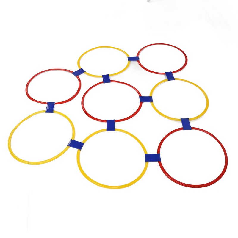 10PCS Kids Exercise Hoops Jumping Hopscotch Game Rings for Sensory