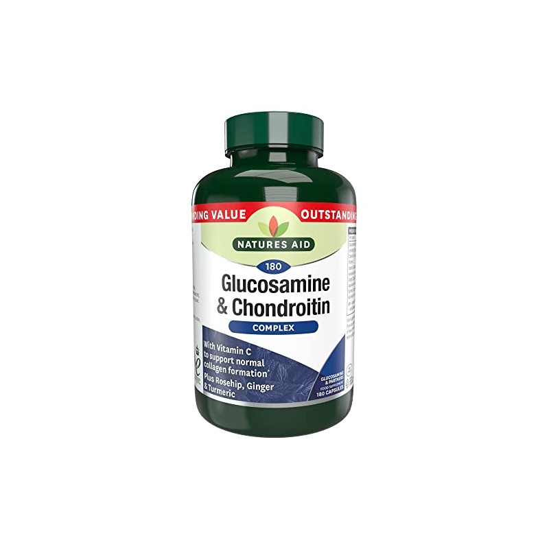 Natures Aid Glucosamine and Chondroitin Complex, with Vitamin C, Rosehip,