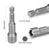 sourcing map 5pcs Hex Nut Driver Drills Bit 3/8" 6-Point