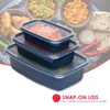 Home Basics Plastic Meal Prep Set, Blue | Perfect for