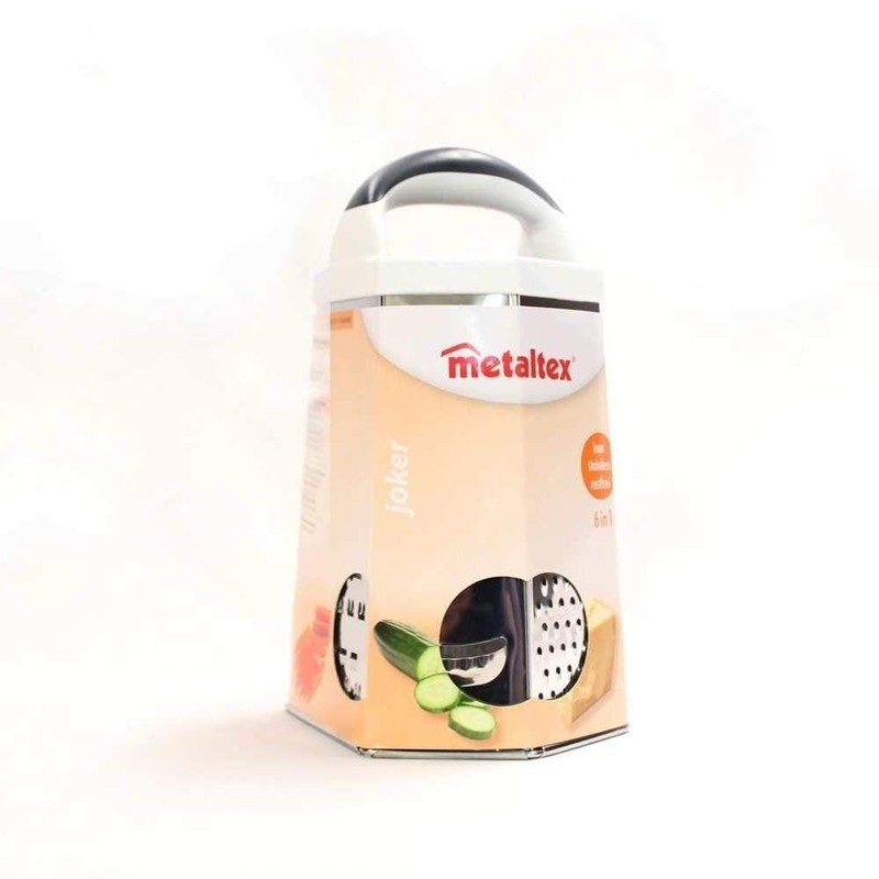 Metaltex Joker Edelstahl 6-seitige Reibe, Silber
