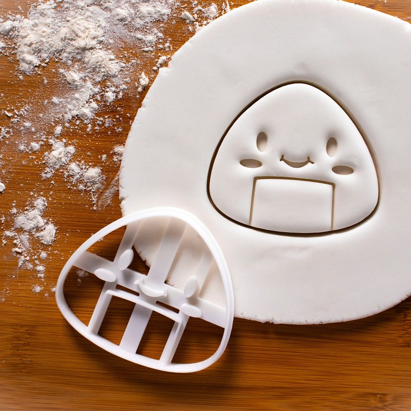 Set of 2 Onigiri Cookie Cutters (Shapes: Nervous & Happy),
