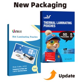 Uinkit Hot Thermal Laminating Pouches 5Mil Thick for Extra Protection 11.5x17.5 inches Laminating Sheets for Sealed 11x17inches Document and Photo 50 Pack A3 Menu Taloid Size