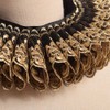 BLESSUME Vintage Renaissance Neck Ruff Gold Black Ruffled Collar Elizabethan