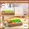 KIRIGEN Wood Tea Organizer 12 Compartments Tea Bag Holder Wooden
