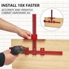 Cabinet Hardware Jig Punch Locator with Extended Ruler, Aluminum Alloy
