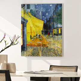 JBER Art Acoustic Panels, 45X36 Inches Acoustical Wall Panels, Sound Absorbing Wall Art, Decorative Acoustic Panels, Soundproof Wall Panels for Studio, Home & Living Room(Cafe Terrace At Night)