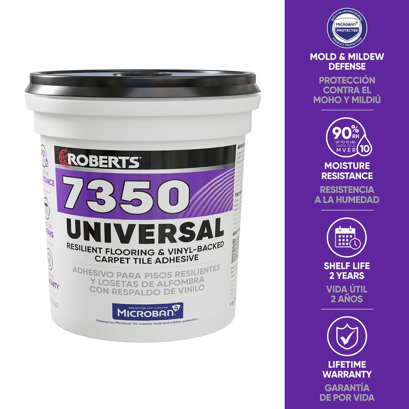 ROBERTS Universal Resilient Flooring & Vinyl-Backed Carpet Tile Adhesive -
