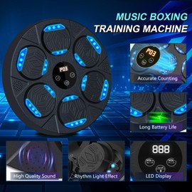 Kalaxy47 2025 Music Boxing Machine for Adults & Kids with Gloves - Wall-Mounted Bluetooth Trainer, 9 Modes & LED Display, Large-Size Smart Boxing Equipment for Home Gym & Family Fitness Gifts