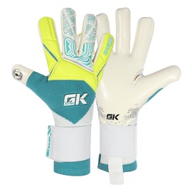 GK Saver Football Goalie Gloves for Kids & Adults 4 to 11 Non-Finger Spine GK Goalkeeper Gloves for Training & Match Play(Teal, Size 11)