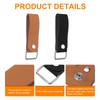 sourcing map 2pcs Tape Measure Holder 4.8" Leather Tape Measure
