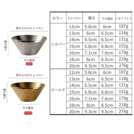 Ramen Bowl, 304 Stainless Steel, Vacuum Insulated, Double Layered Design, Heat Resistant, Salad Bowl, Ramen Bowl, Soup Bowl, Rice Bowl, Bowl, 1 Piece, Gold, 7.9 inches (20 cm)