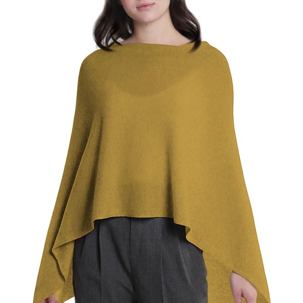 InCashmere 100% Pure Cashmere Women Poncho Sweater - Lightweight Warm
