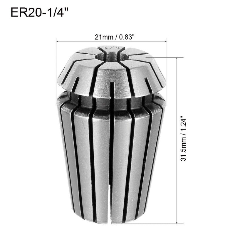 Recogwood ER20 1/4 Inch Spring Collet, High Precision Router Collets