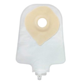 Securi-T USA 9" 1-Piece Urinary Pouch Convex Pre-Cut 3/4" Transparent Flip-Flow Valve (includes 10 caps 1 Night Adapter) - 10 Each / Box