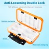SERfawnCH 16 Compartment Waterproof Portable Double-Sided Yellow Fishing Tackle Box
