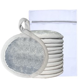 Reusable Makeup Remover Pads Microfiber Face Cloths Cleansing Facial Cloths for Face, Eye, Lips - Reusable Wipes 5 x 5 inch 12 Pack Grey