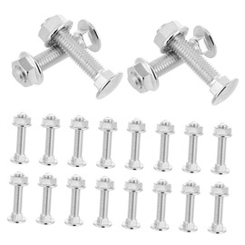 ABOOFAN 20 Sets Carbon Steel Carriage Bolt Collection with Zinc Plated Nuts for Truck Bed Hardware Weather Resistant Mounting Kit Portable Storage Ample Quantity for Various Applications