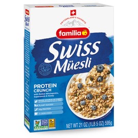 Familia Swiss Muesli Protein Crunch, Energy-Packed Cereal with Superseeds & Honey, 21oz (Pack of 1)