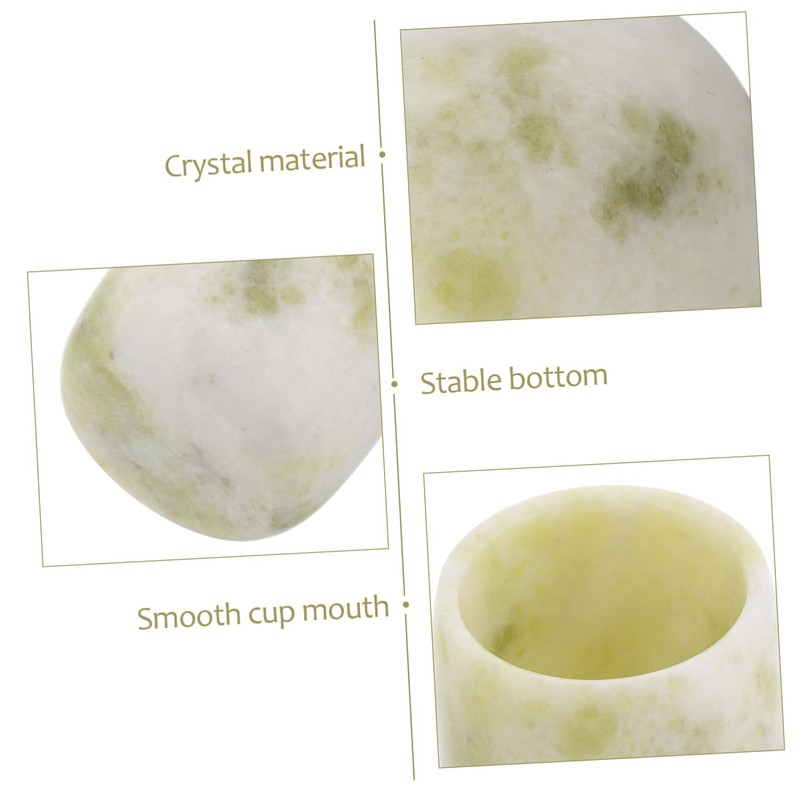 NOLITOY Natural Crystal Tea Cup Set Straight Design Home Office