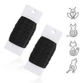 Craft Wire Black, 2 Rolls Wire for Crafts, Jewellery Wire, 1 mm x 70 m Jewellery Wire, for Beads, Flower Arrangements, Christmas Wreaths, Gardening or Personal Jewellery (35 m Roll)