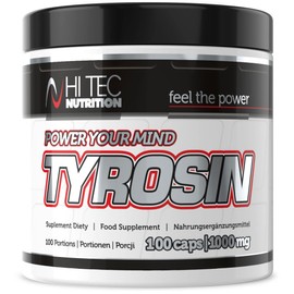 HI TEC NUTRITION Tyrosin, 100 capsule Amino Muskelprotein reduziert Müdigkeit intensiviert die Fettverbrennung Neutral