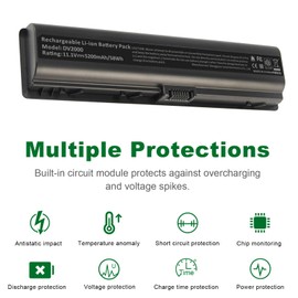 AC Doctor INC Tree.NB 6Cell 5200mAh Battery for HP Pavilion DV6000 DV2000 EV088AA 446506-001 C700 F500 Laptop 10.8V 6 Cell New