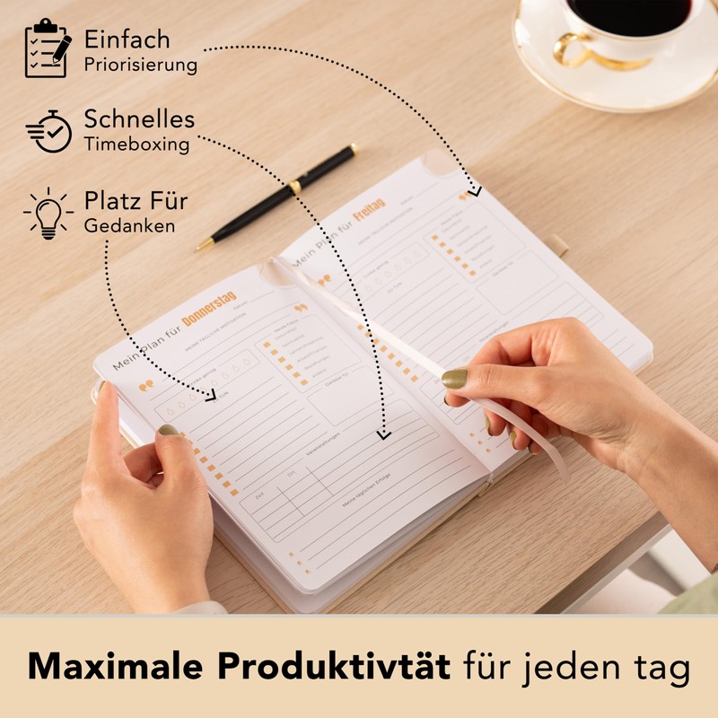 JUSTEVOLVE My Diary Mindfulness Success Journal - Self-Reflection Gratitude Diary