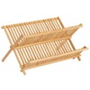 iDesign InterDesign Collapsible Bamboo Drying Natural Formbu Dish Rack