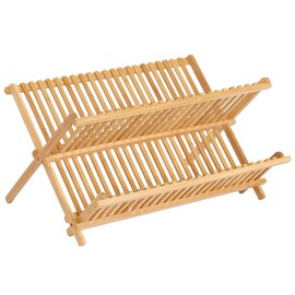 iDesign InterDesign Collapsible Bamboo Drying Natural Formbu Dish Rack