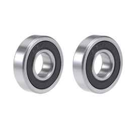 sourcing map 16101-2RS Grooves Double Seal Chrome Z2 Bearing 12x30x8mm