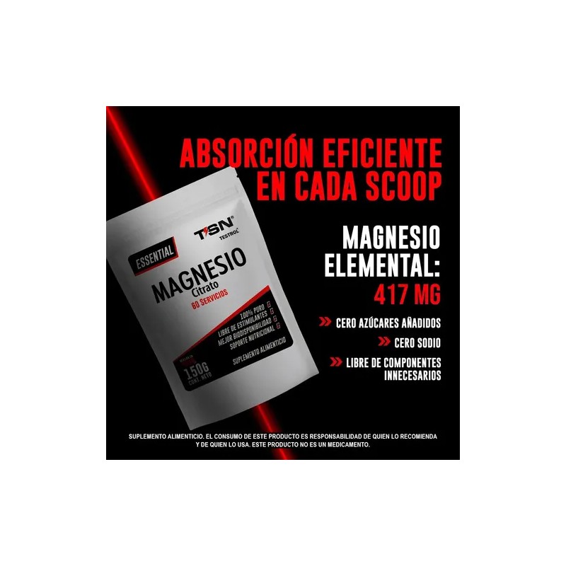 Magnesio Citrato Esencial Polvo Sabor Tsn 150