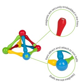 Goobi 20 Piece Construction Set Large Building Blocks Developmental Play Sticks STEM Learning Vibrant Colors Creativity Imagination 3D Puzzle Educational Toys for 1 Year Old Toddlers Preschool