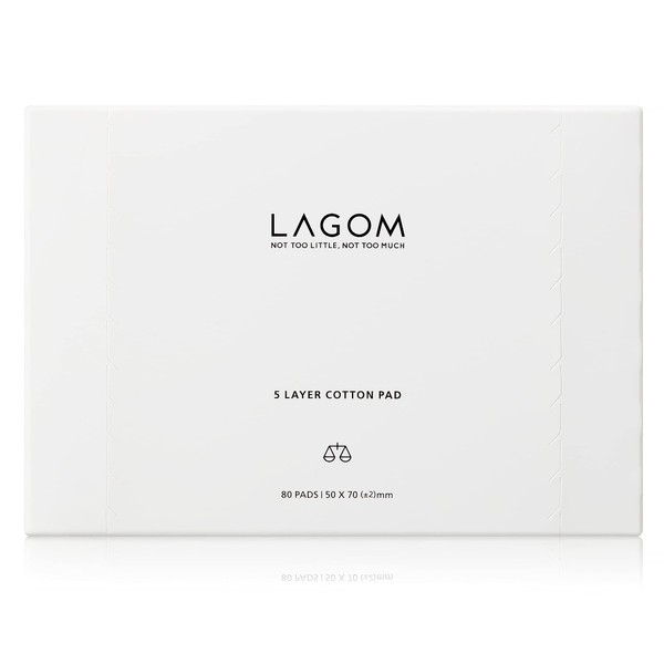 LAGOM 5 Layer Cotton Pad 100% Natural Hypoallergenic Separable Cleansing