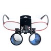 EUSTOMA Clip-on Magnifier Mini Binocular Magnifier for Glasses/Goggles Lightweight Plastic