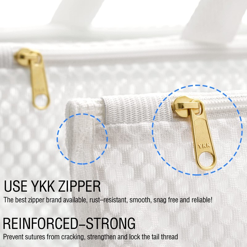 Tenrai Laundry Bag Mesh Wash Bag，Use YKK Zipper，Tote Bag Bathroom