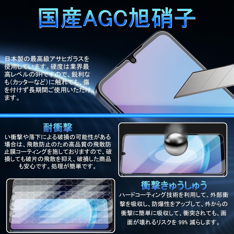 YWXTW Compatible Galaxy A25 5G Glass Film (2 Sheets) +