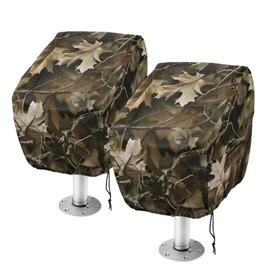 Whosucclay Dead Tree Branches Boat Seat Covers for 2 Pack-Grade Waterproof Boat Seat Covers - Outdoor Use 23 x 21 x 24 Inch Full Length Protection for Chair Cover