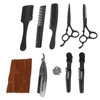 Hair Cutting Scissors Kit Clip Clipper Holder Comb Stainless Steel