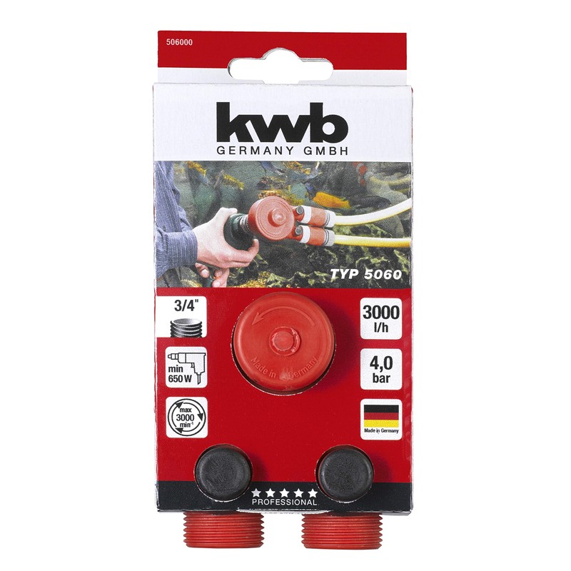 kwb Combination Pump P60 Drill Pump 3000 l/h, Self-Priming, Thread