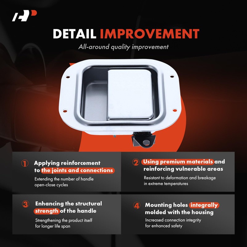 A-Premium Left Driver Side Interior Door Handle Compatible with Peterbilt