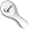 Ceramic Spoon Rest for Stove Top, DAYYET Large Spoon Holder, Farmhouse Spoon Rest for Kitchen Counter, Spatula Holder Utensil Rest for Ladles, Tong, Modern Farmhouse Kitchen Decor, White