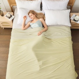 JOOJA Cooling Blanket for Hot Sleepers Throw Double Sided Ultra Cold Effect Cool Blanket for Adults Kids Pet Dogs Beige 50x70 Inches