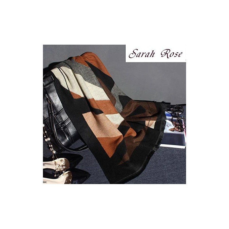 Sararose Scarf, Shawl, Large Scarf, Cashmere Touch, Geometric Pattern, Pattern,