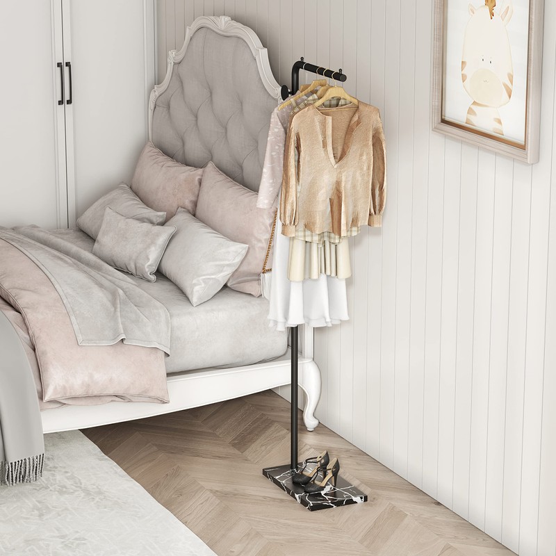 Metal Coat Rack Bracket Finish Stable Marble Base with High-end