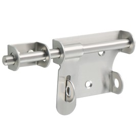 Door Bolt Double-Sided, SAYAYO Lock Bolt Stainless Steel Bolt Door Lock Interior Door Brushed Locking Sliding Bolt for Bedroom Door, Garden Gate, Window, Cabinet, EMS350U-LS